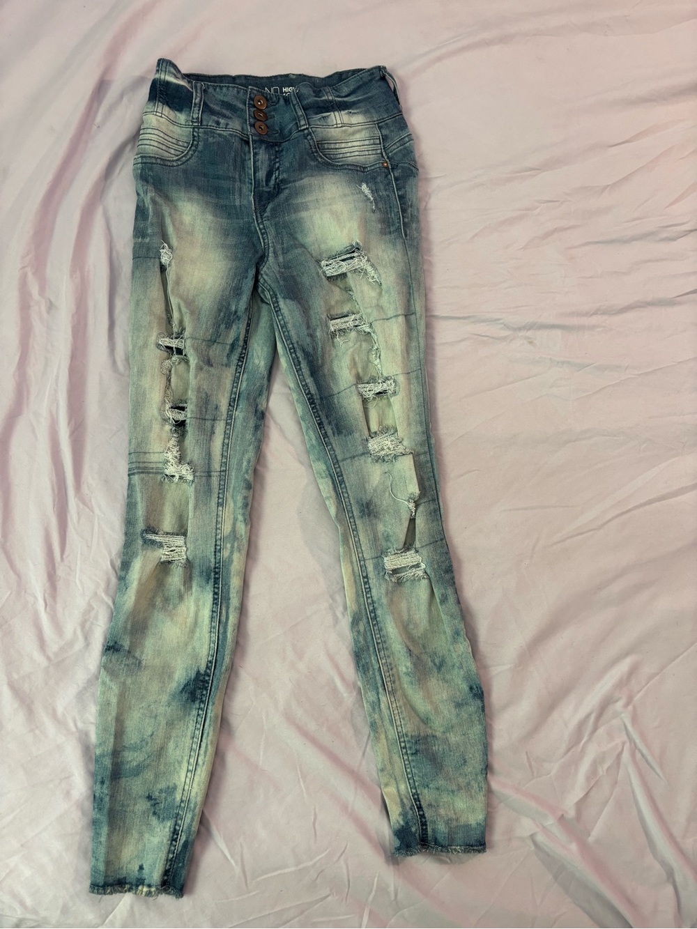 No Boundaries Distressed Light Blue Skinny Jeans